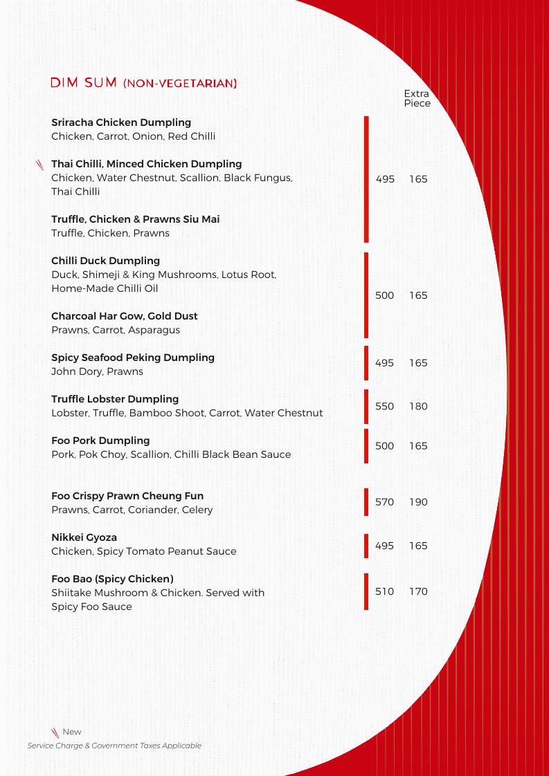Foo Andheri menu