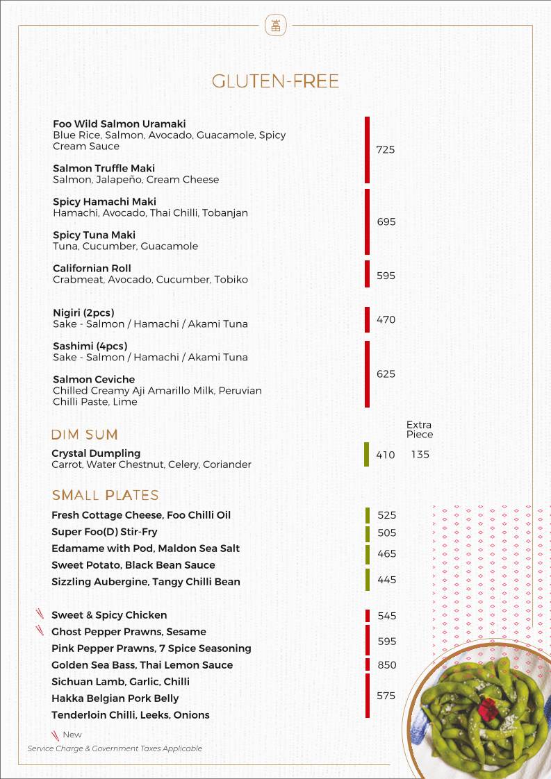 Foo NESCO menu