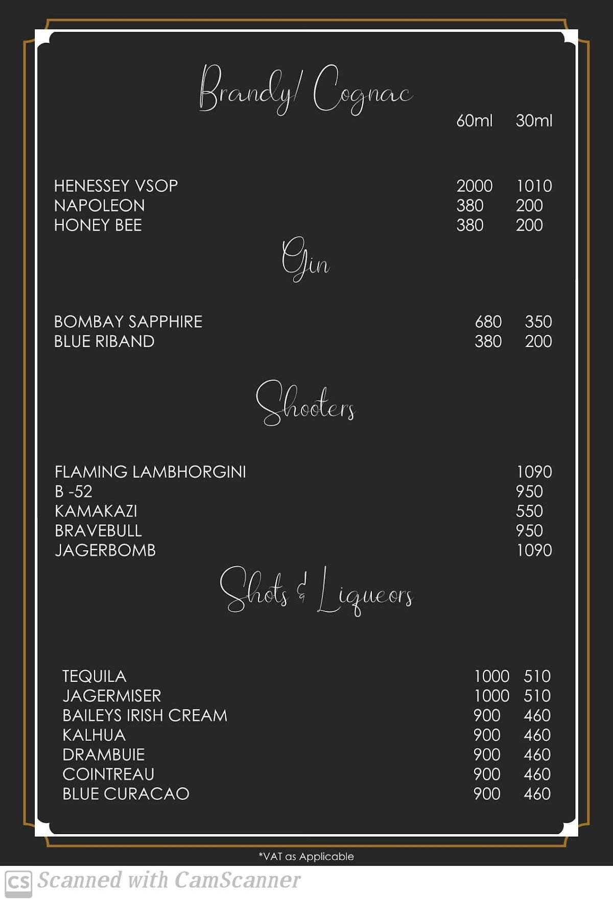 Green House menu