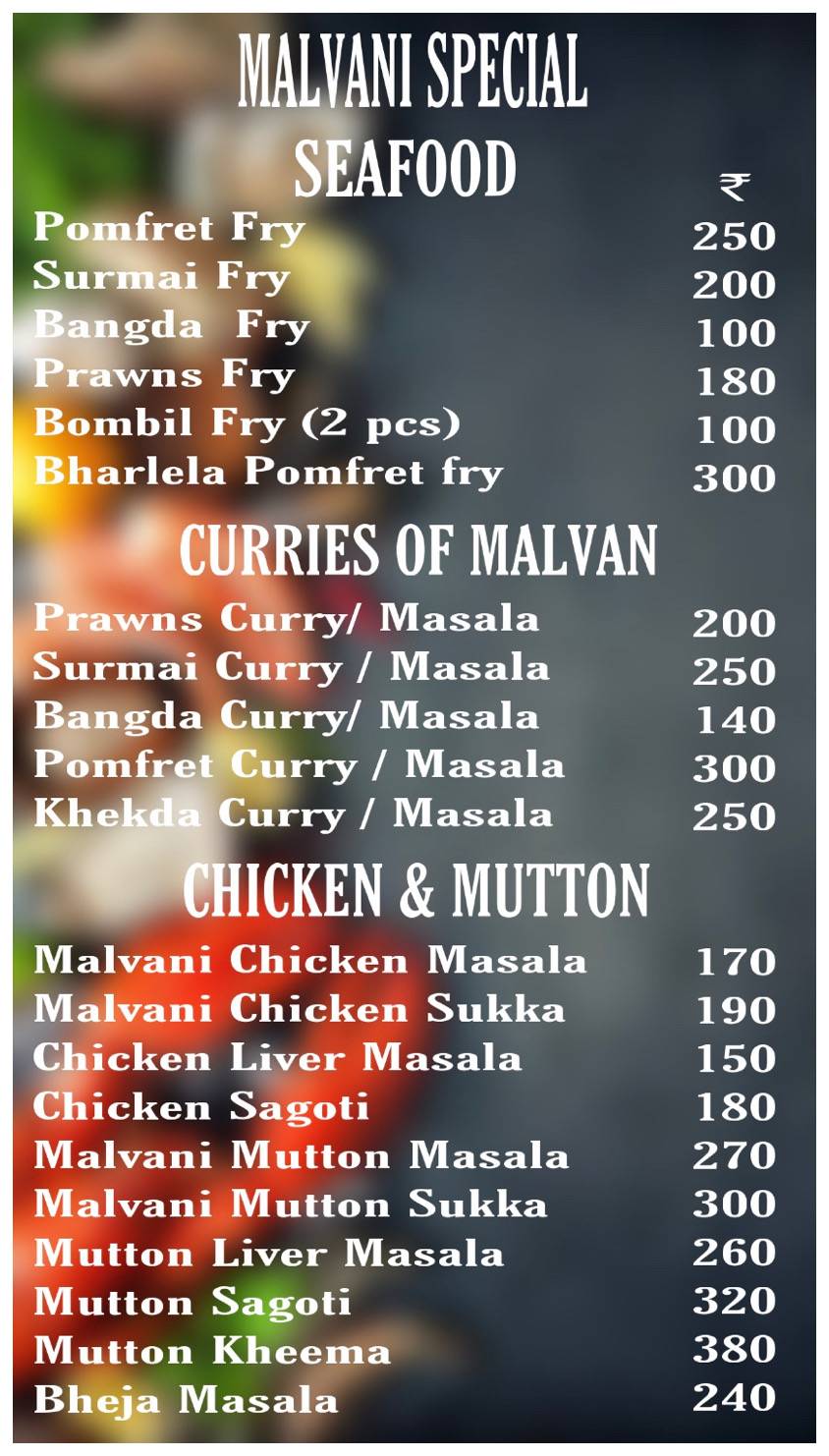 HOTEL AAI menu