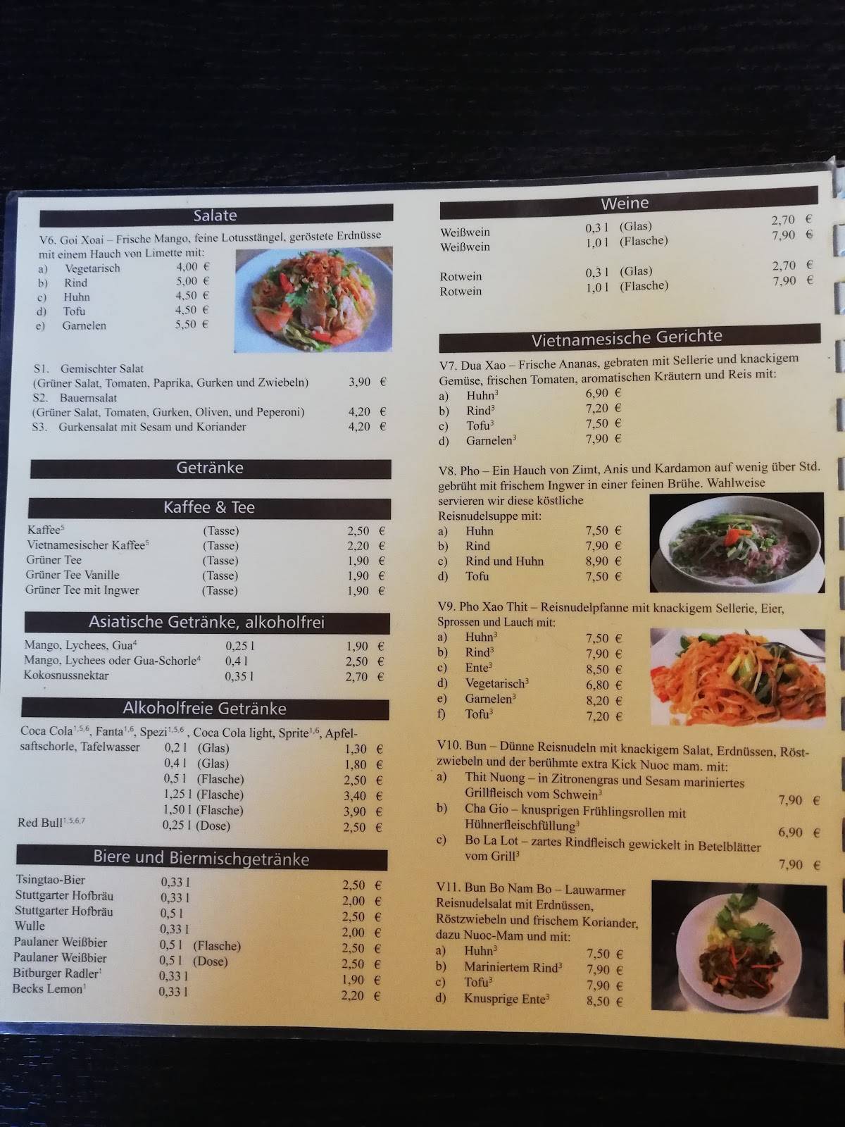 Speisekarte von My Bambus restaurant, Kirchheim unter Teck