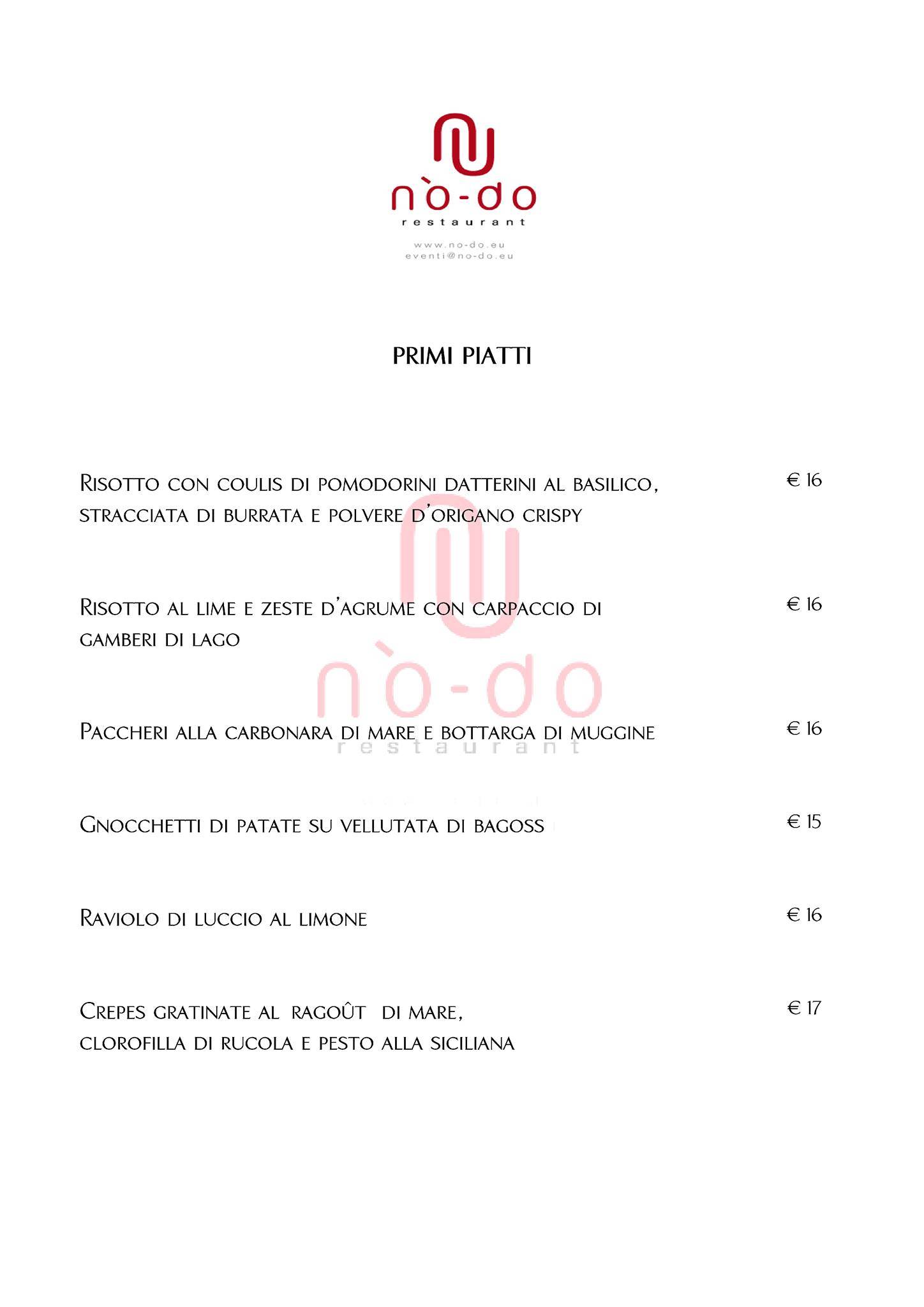 Menu di Ristorante no-do 