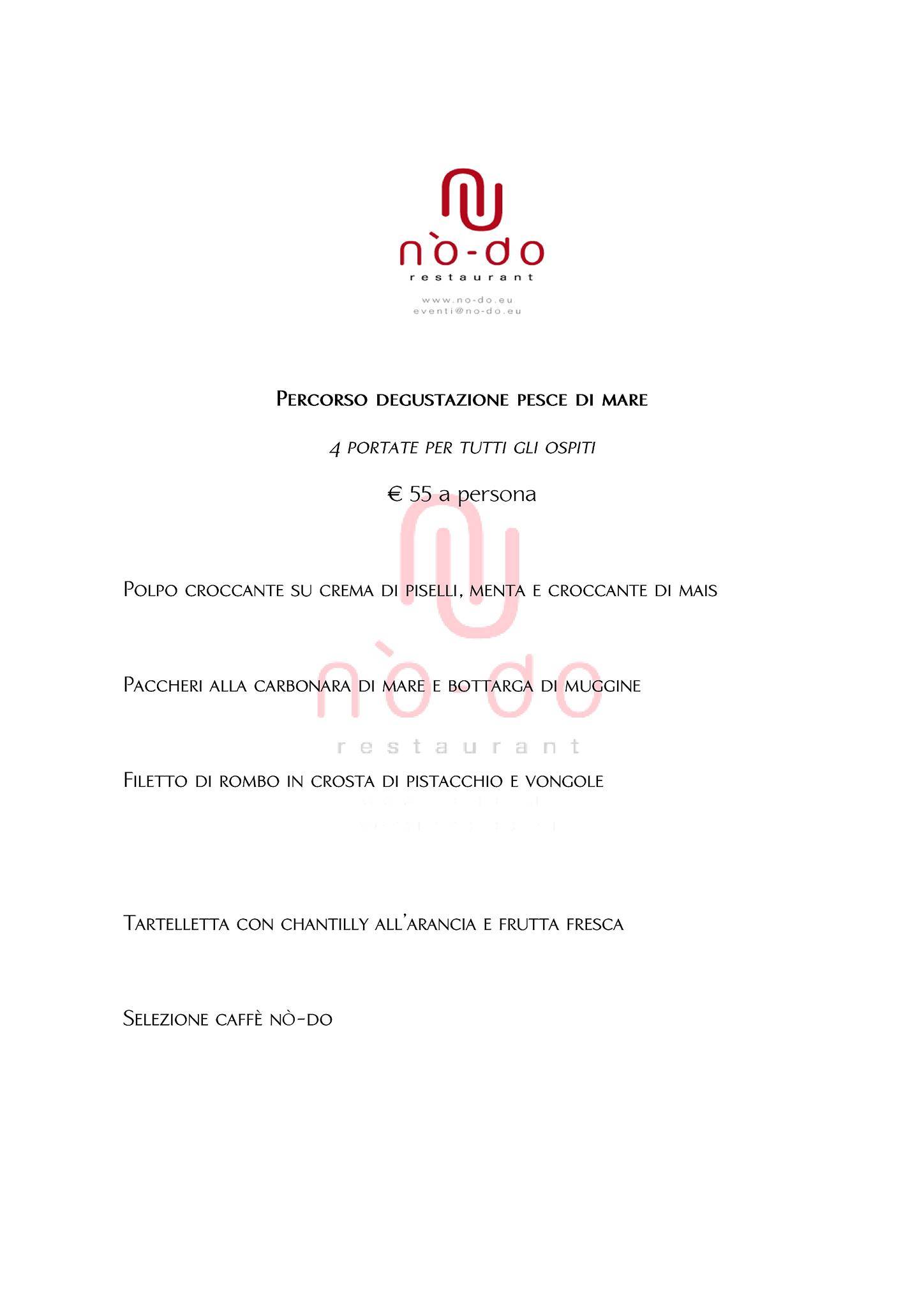Menu di Ristorante no-do 