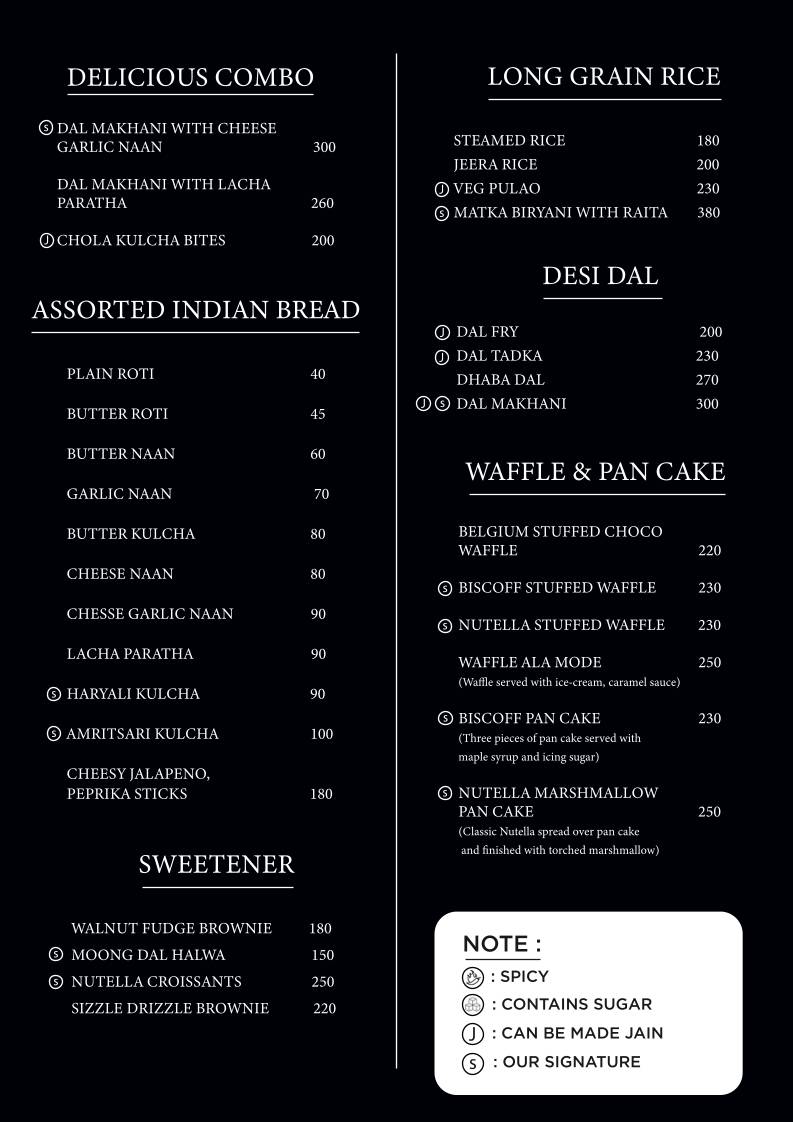 NH51 V cafe menu