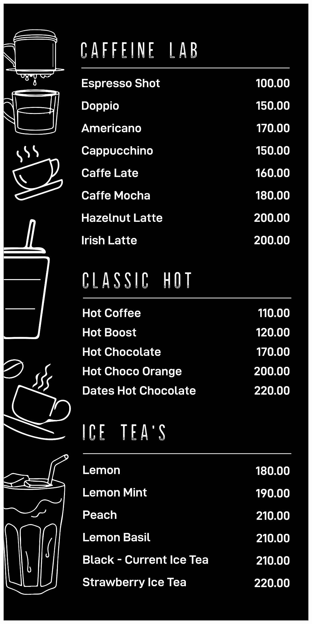 NH51 V cafe menu