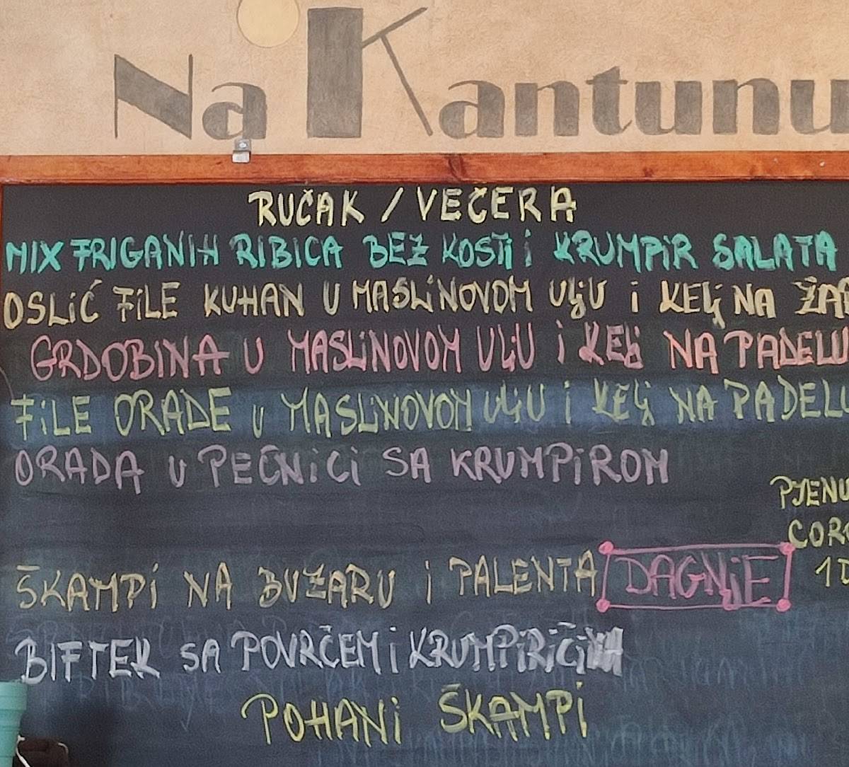 Menu di Na Kantunu Tavern 