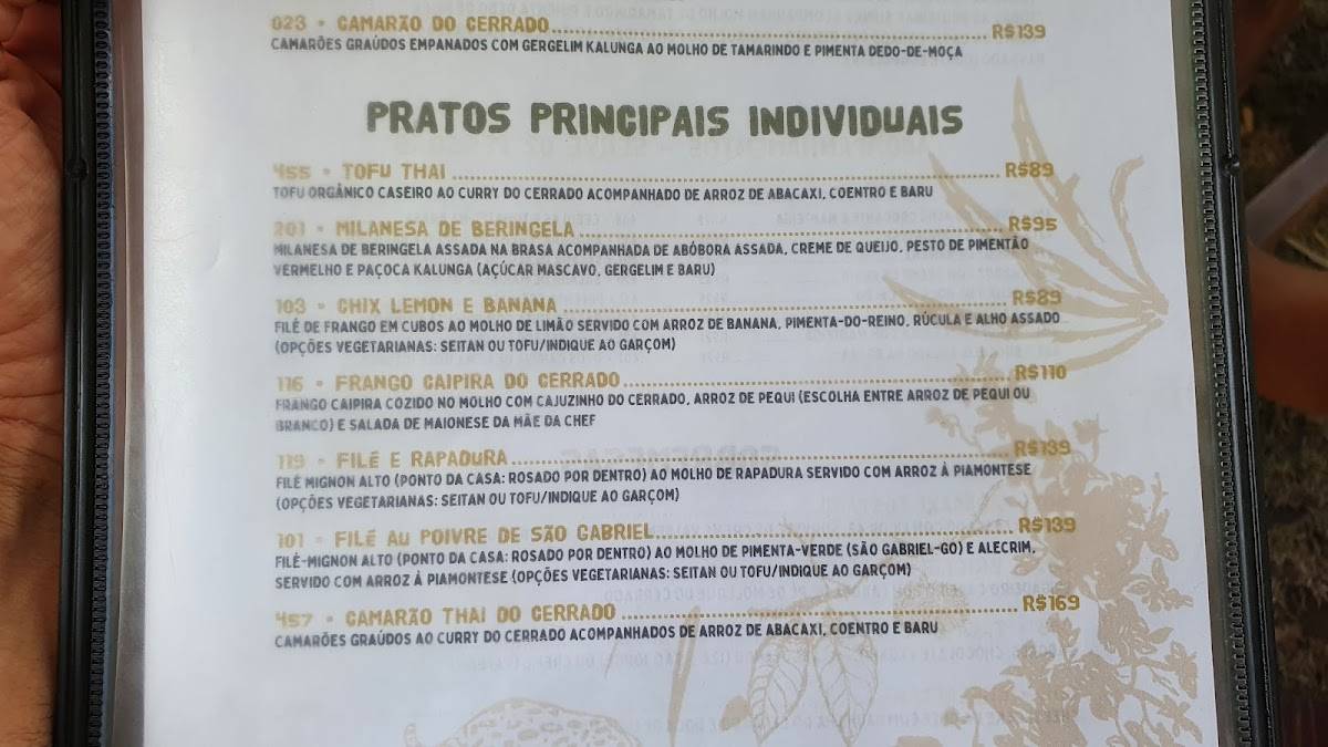Na Mata Chapada - Terra, Alimento e Calor cardápio