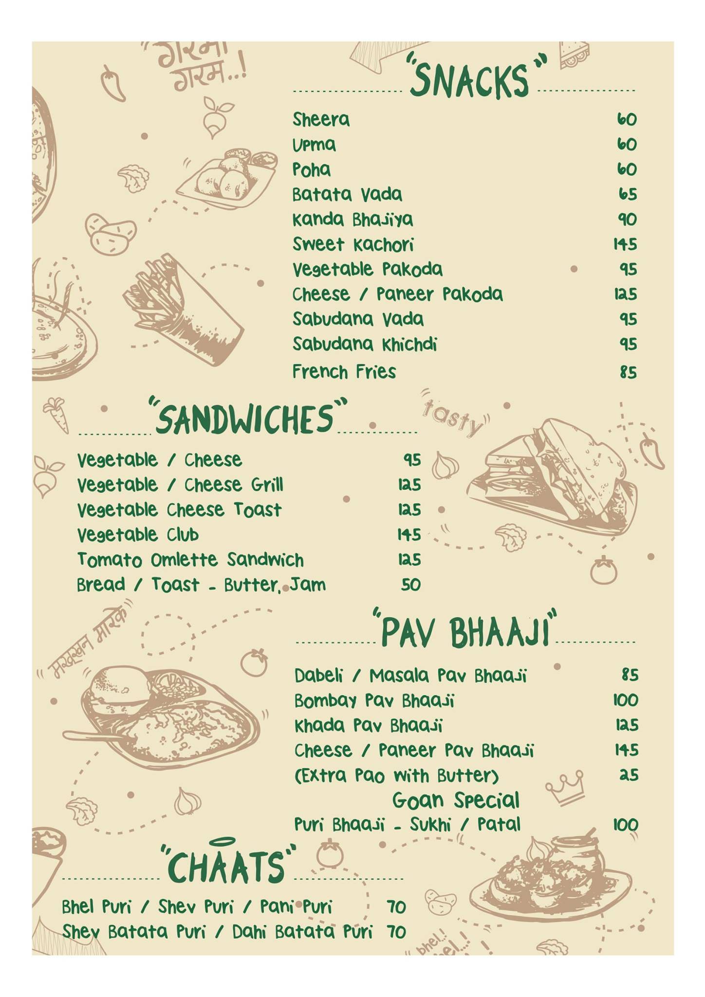 Nandan Pure Veg Restaurant menu