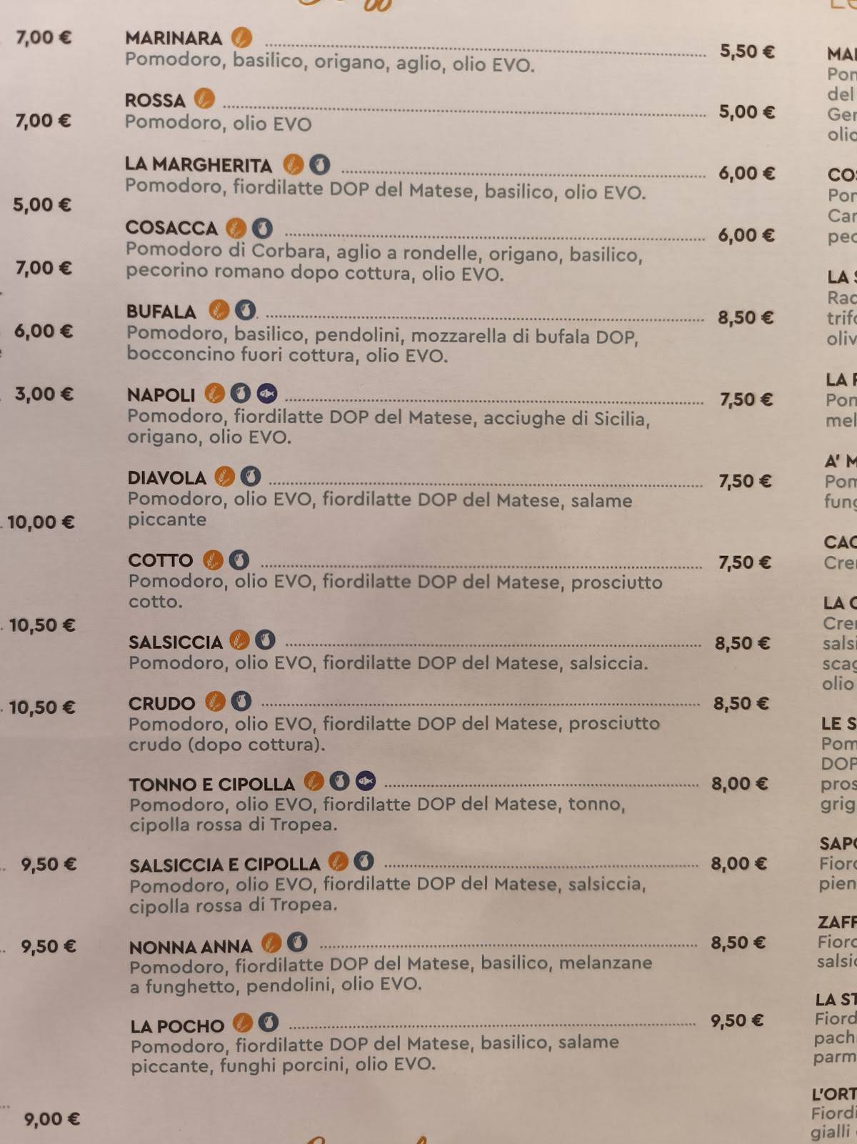 Menu di Pizzeria Napulé Viserba 