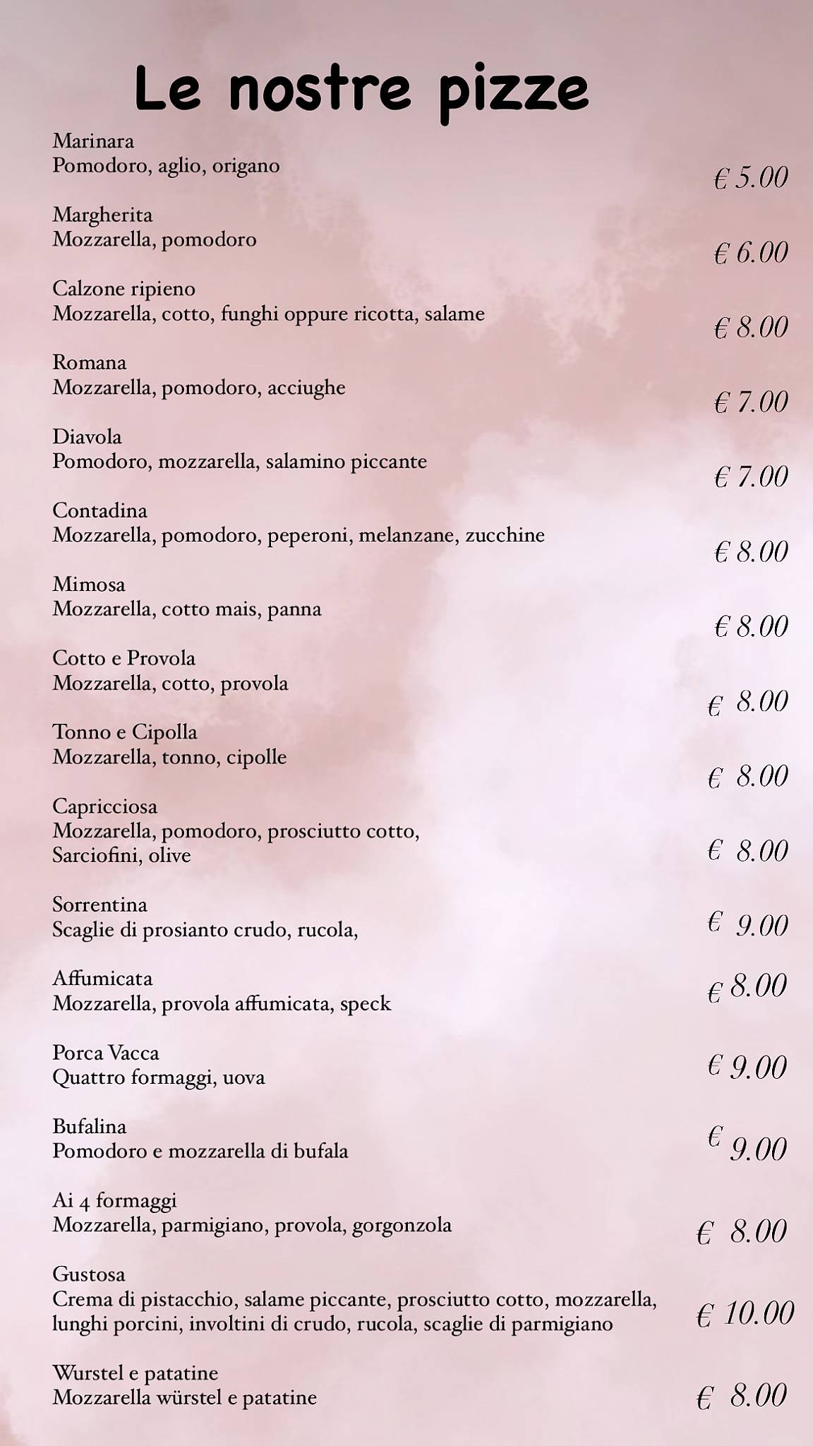 Menu di Nennè 