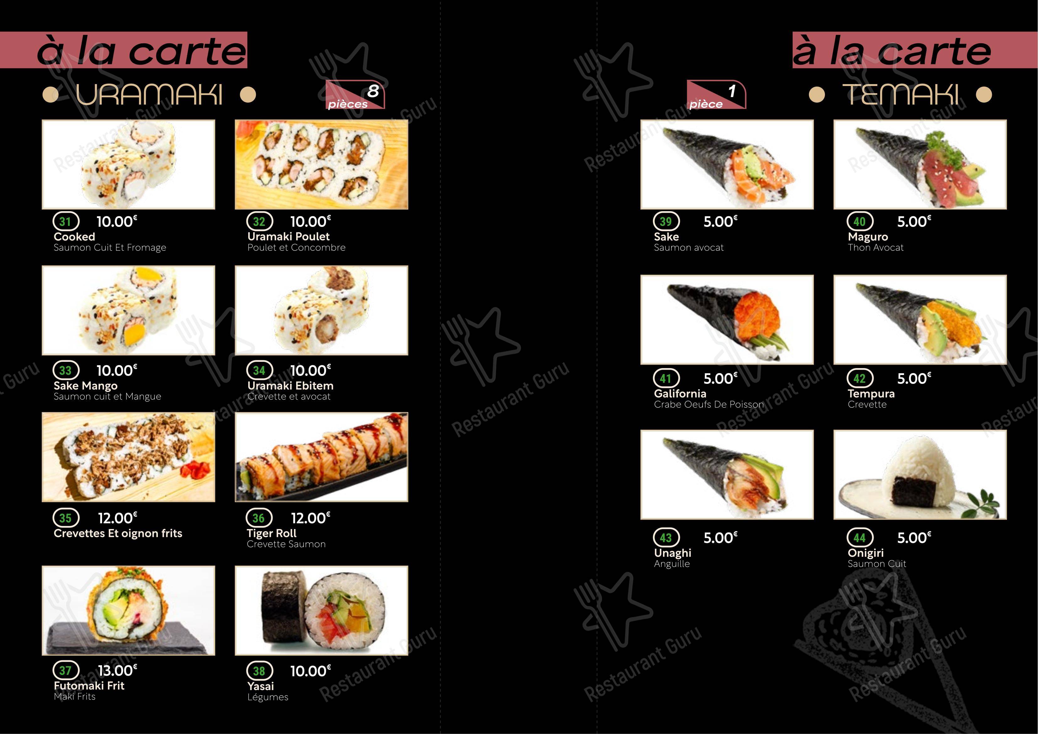 Menu pour New Asia restaurant