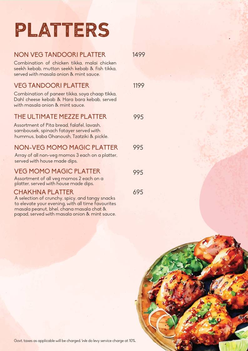 Lord Of The Drinks menu