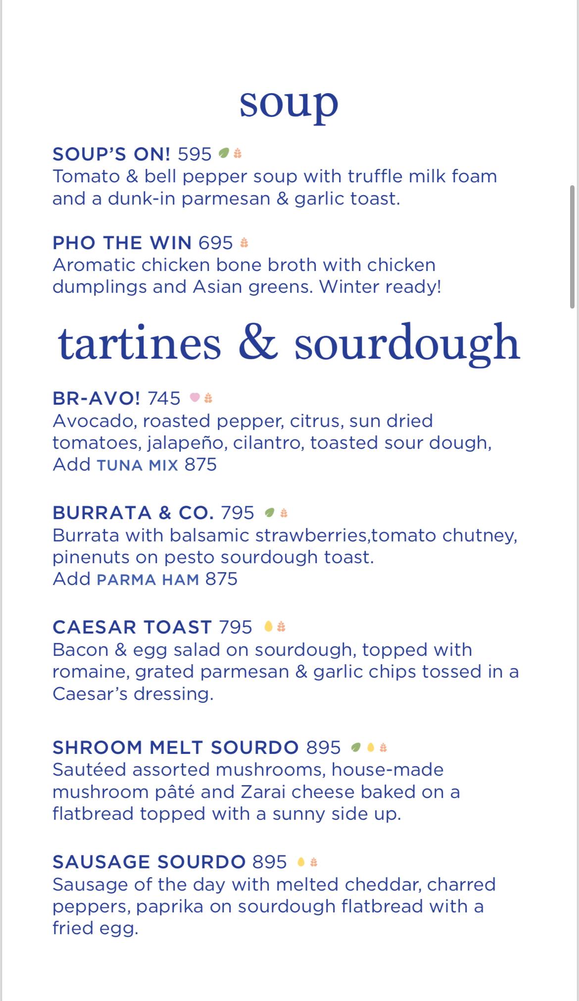 The Grammar Room menu