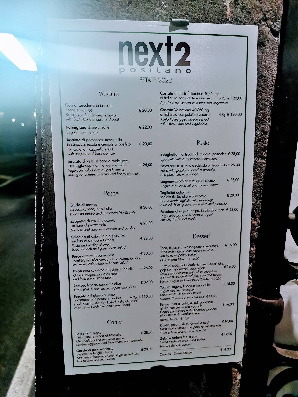 Menu di Next2 