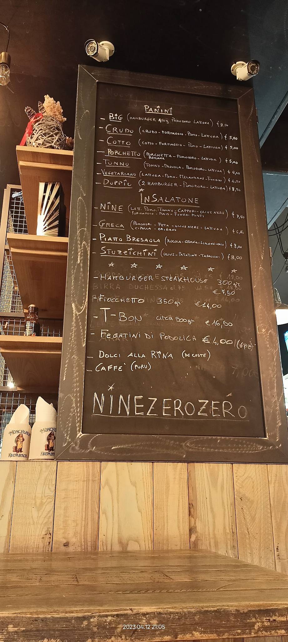Menu di Nine 00 