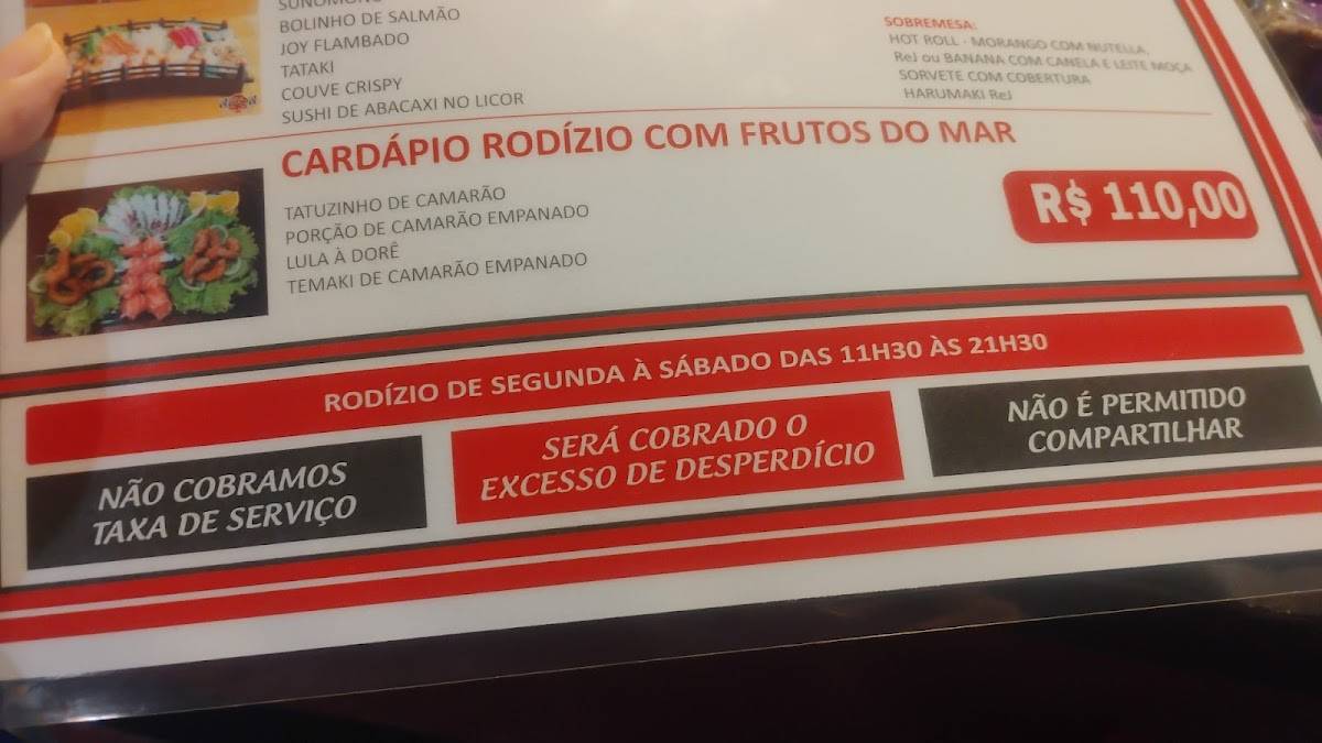 Nipon Comida Oriental cardápio