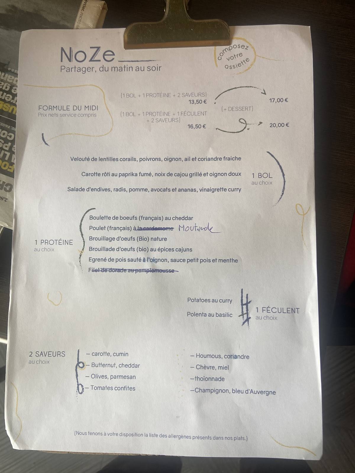 Menu de NoZe