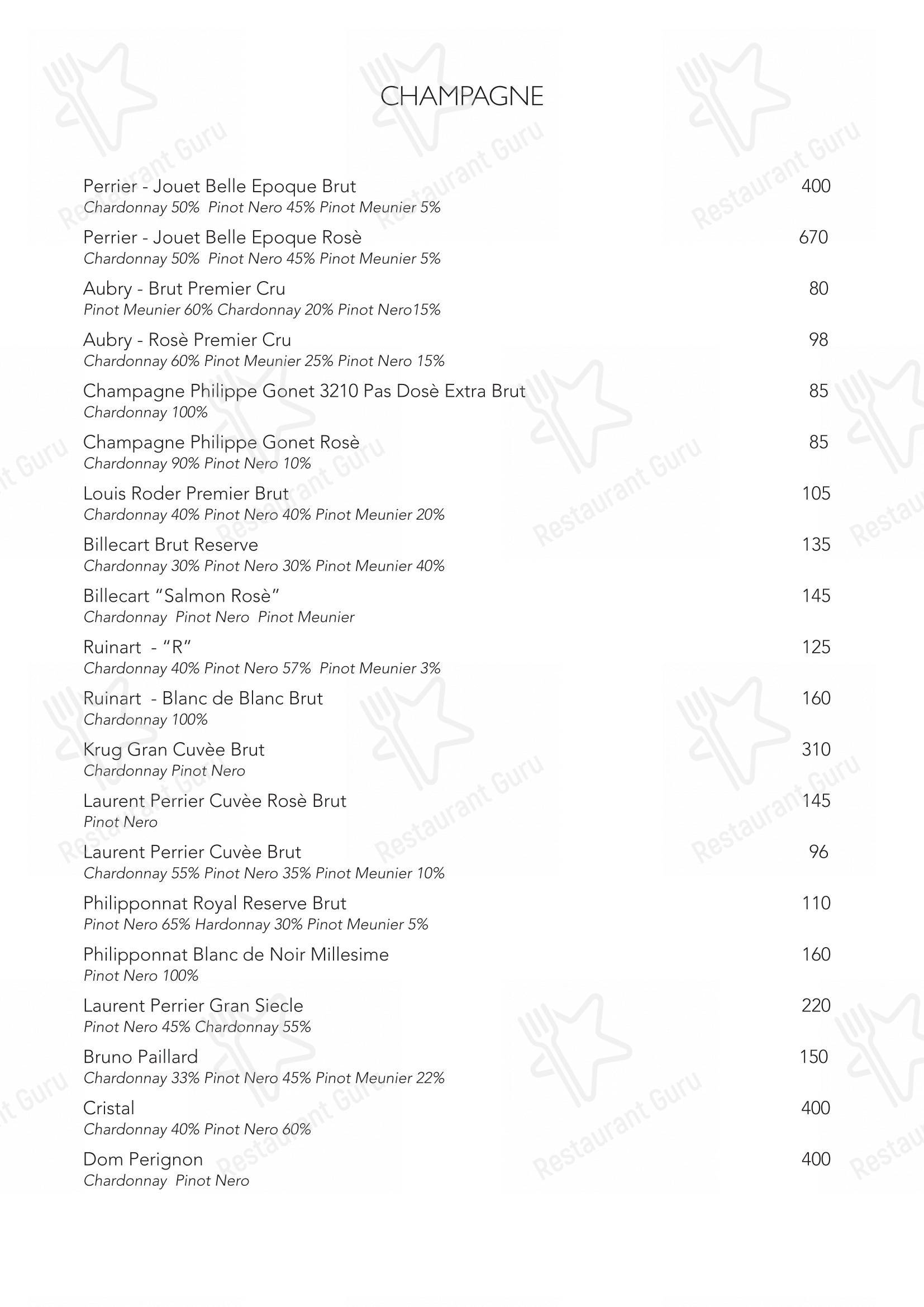 菜单 per Nojo ristorante