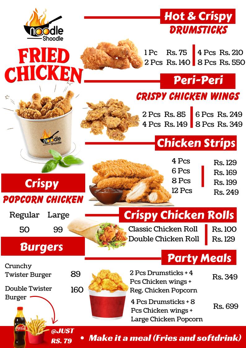 Noodle Shoodle menu