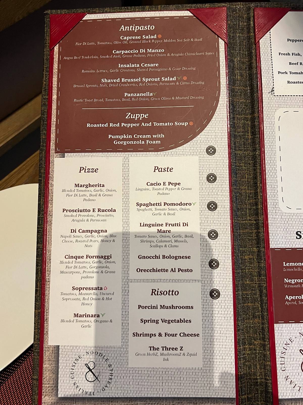 Menu at Noodle & Thread restaurant, Punta Cana