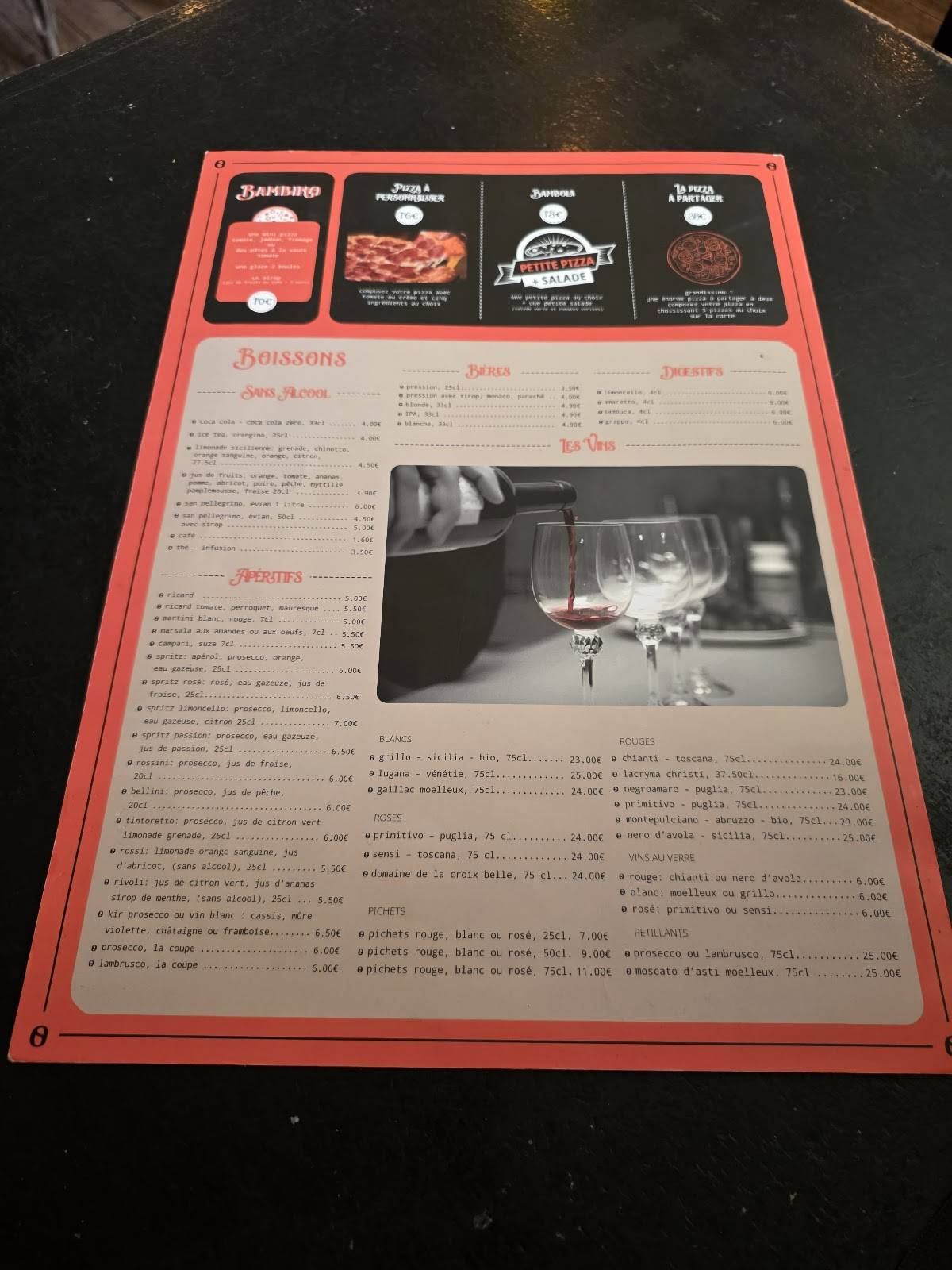 Menu de Notto’s