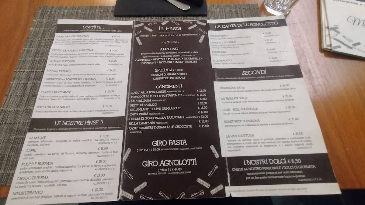 Menu di Paca 