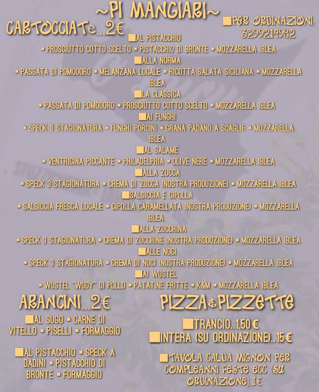 Menu di 'O Spicu 