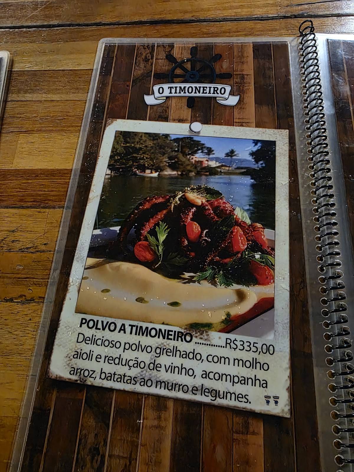 O Timoneiro cardápio