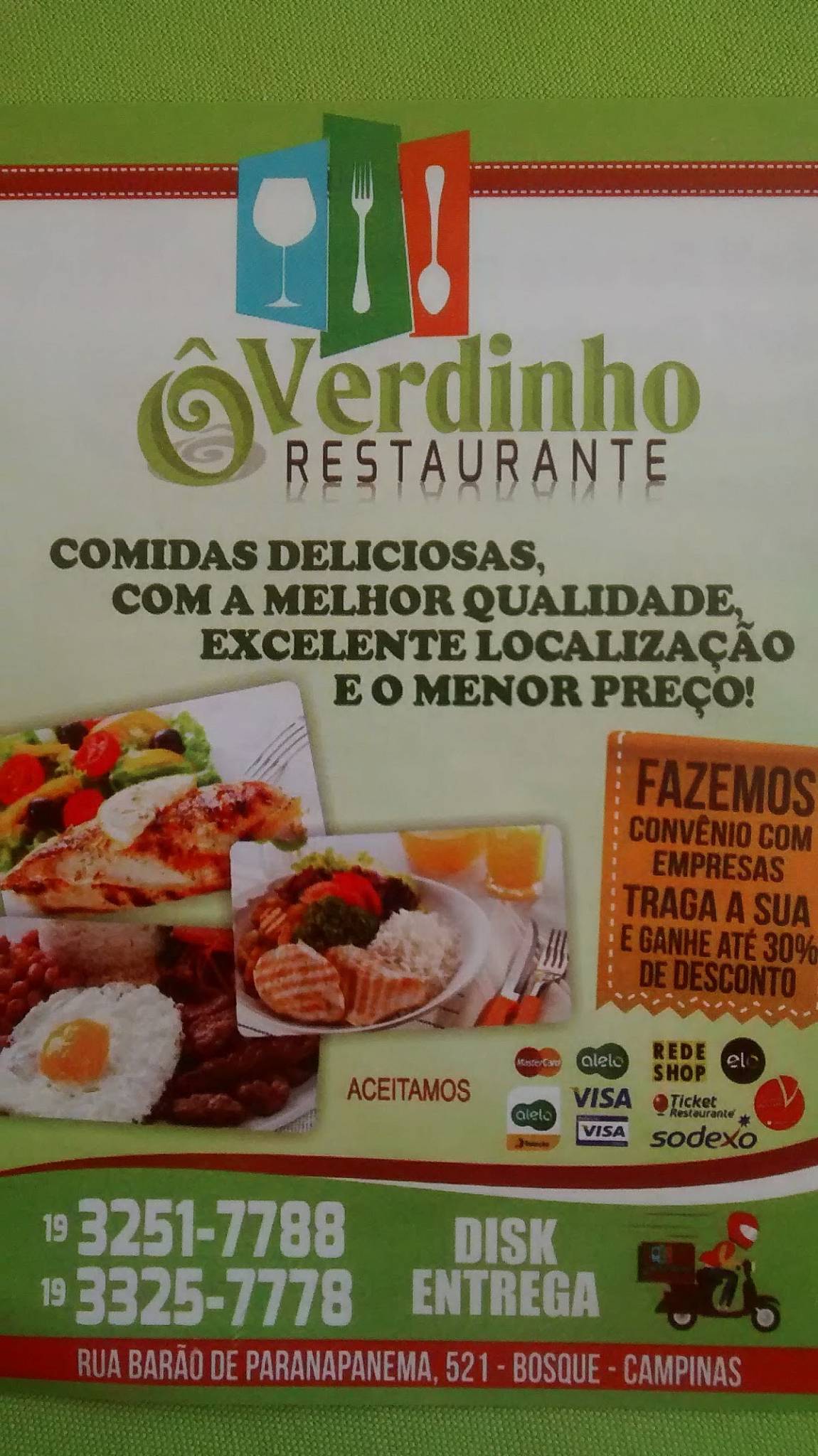 Menu em O Verdinho Restaurante, Campinas