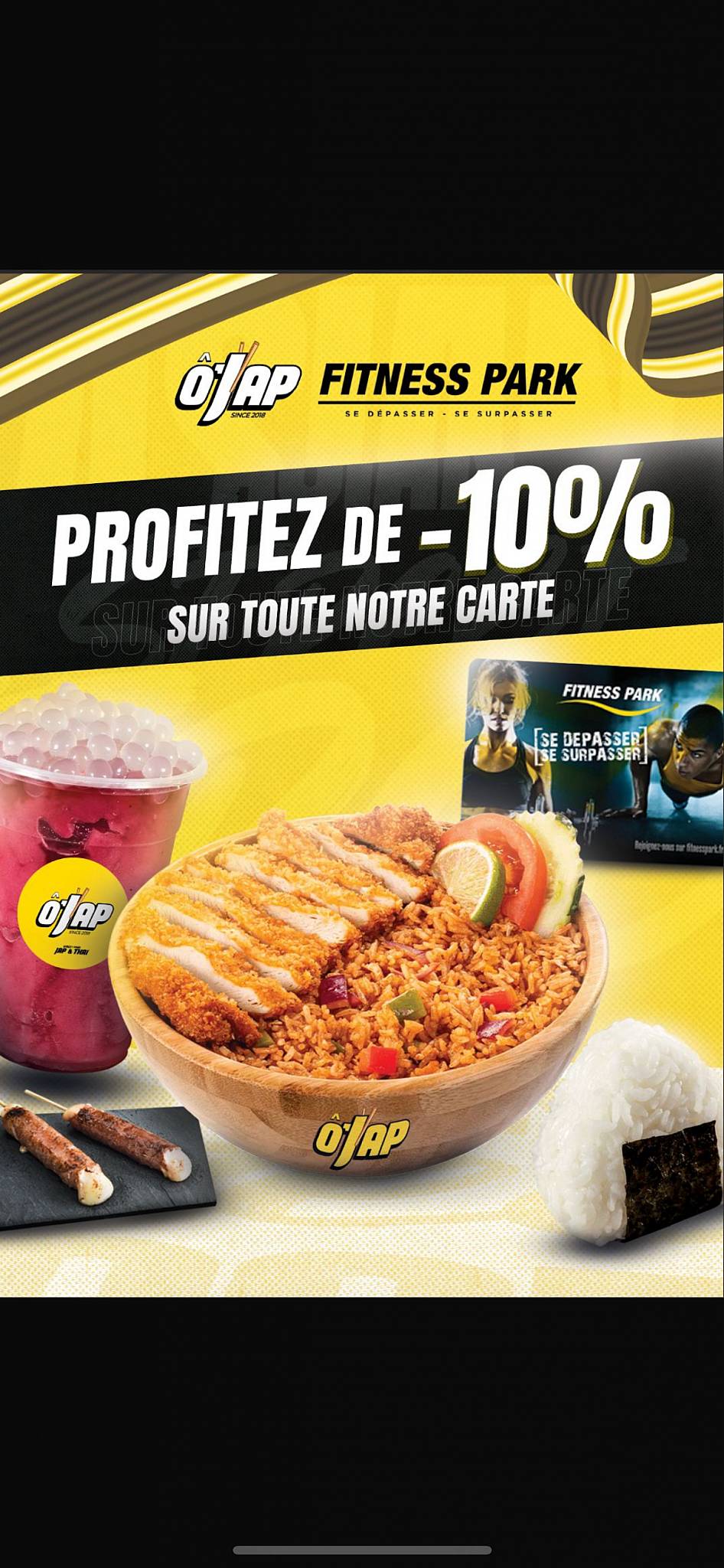 Menu de Ô'jap Melun
