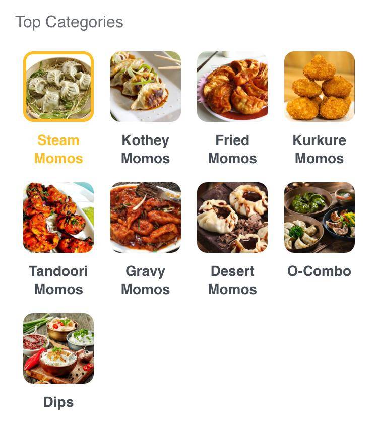 OMOMO INDIA menu