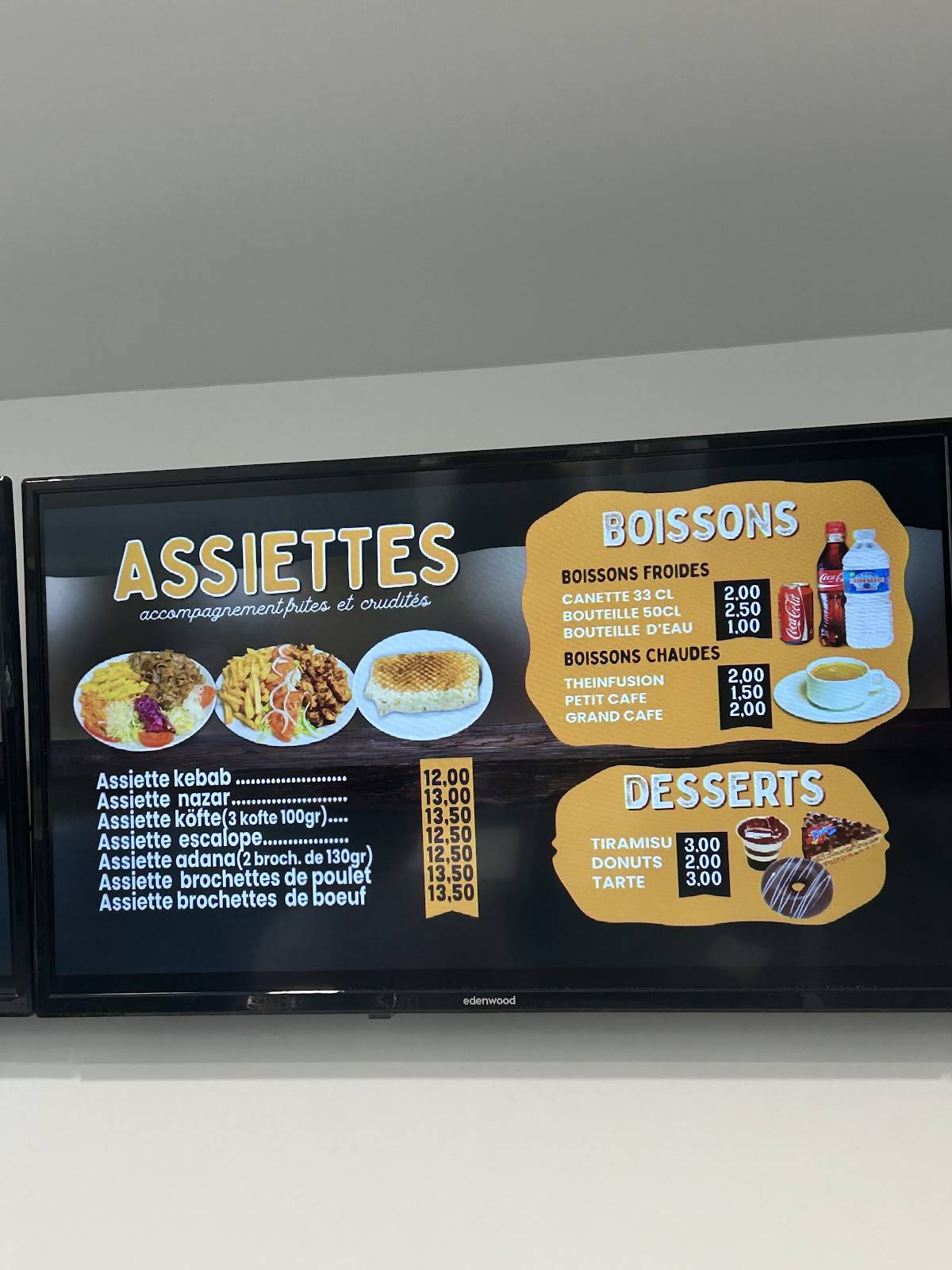 Menu de ONE KEBAB