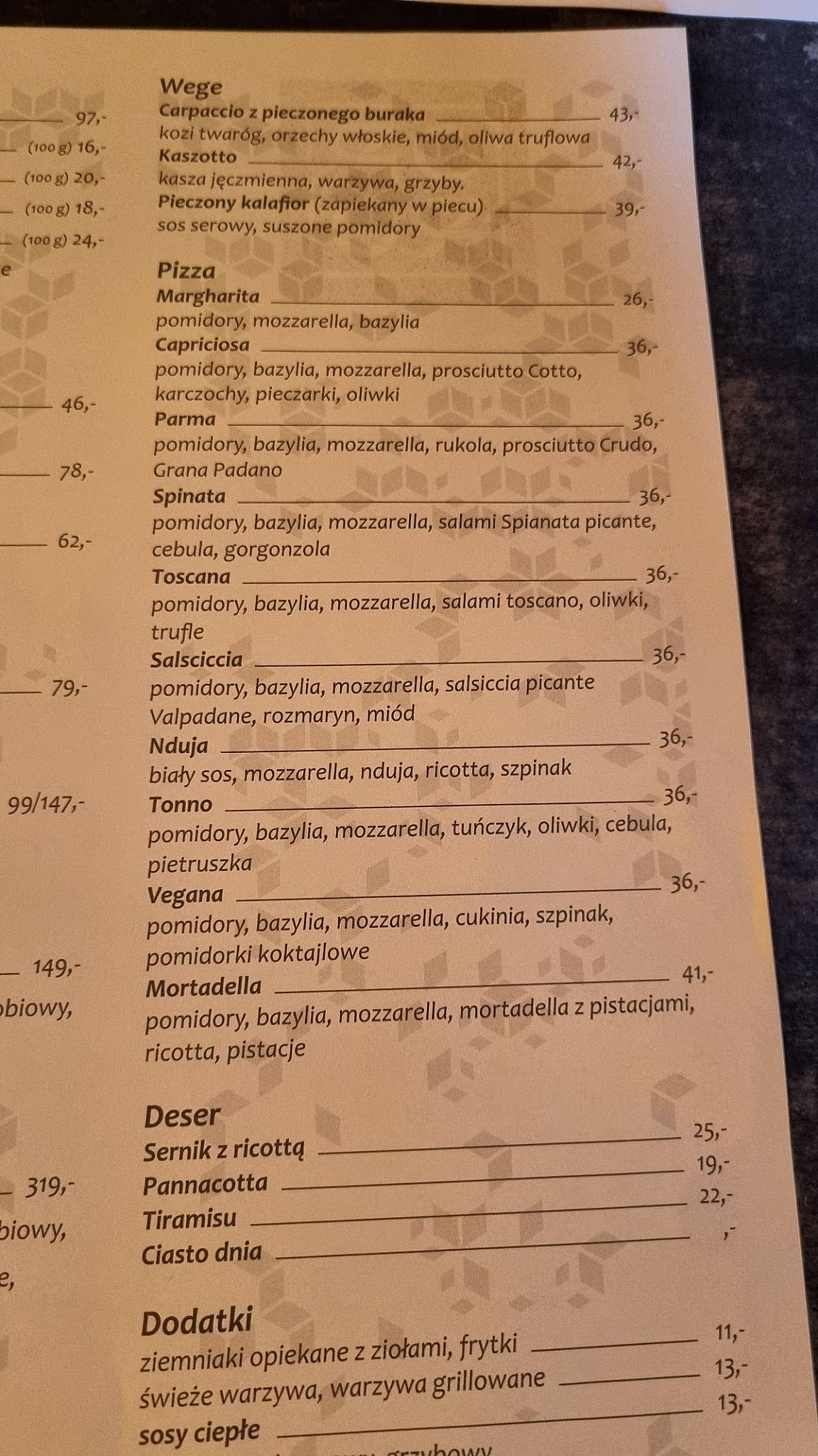 Menu at ORRO Restauracja Bar Szczecin Arkońska 28