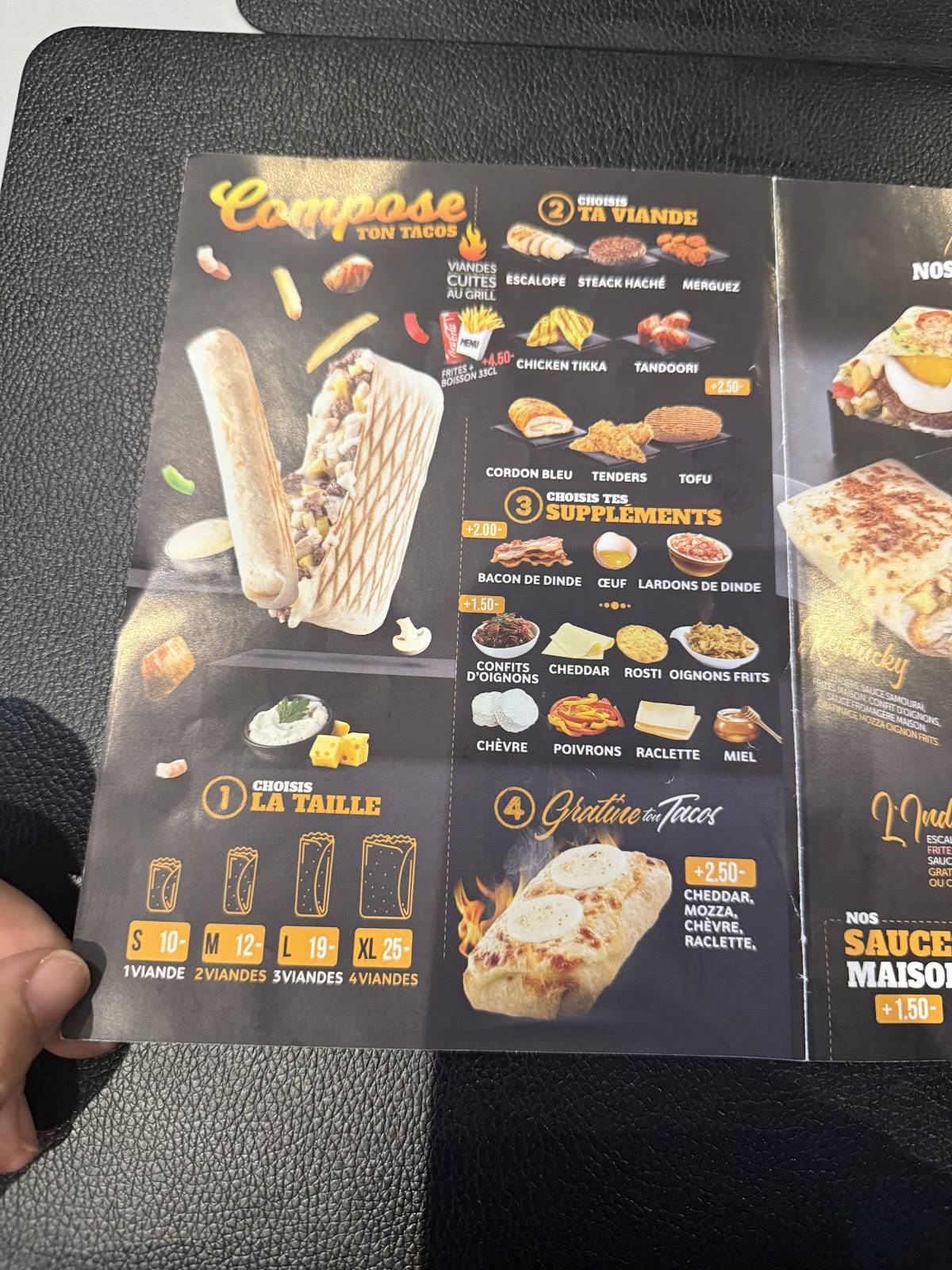Menu de O'first