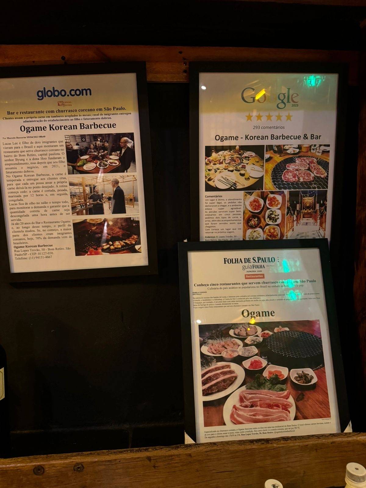 Ogame - Korean Barbecue & Bar cardápio