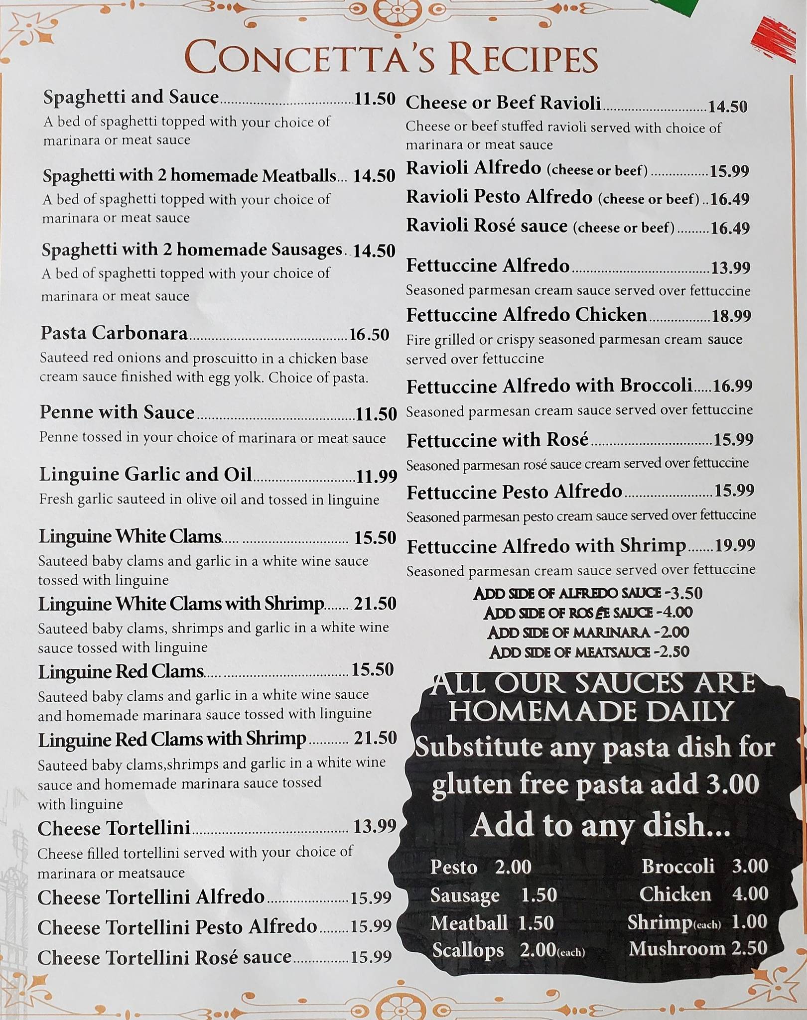 Menu at Little Italy Pizzeria, Ogdensburg