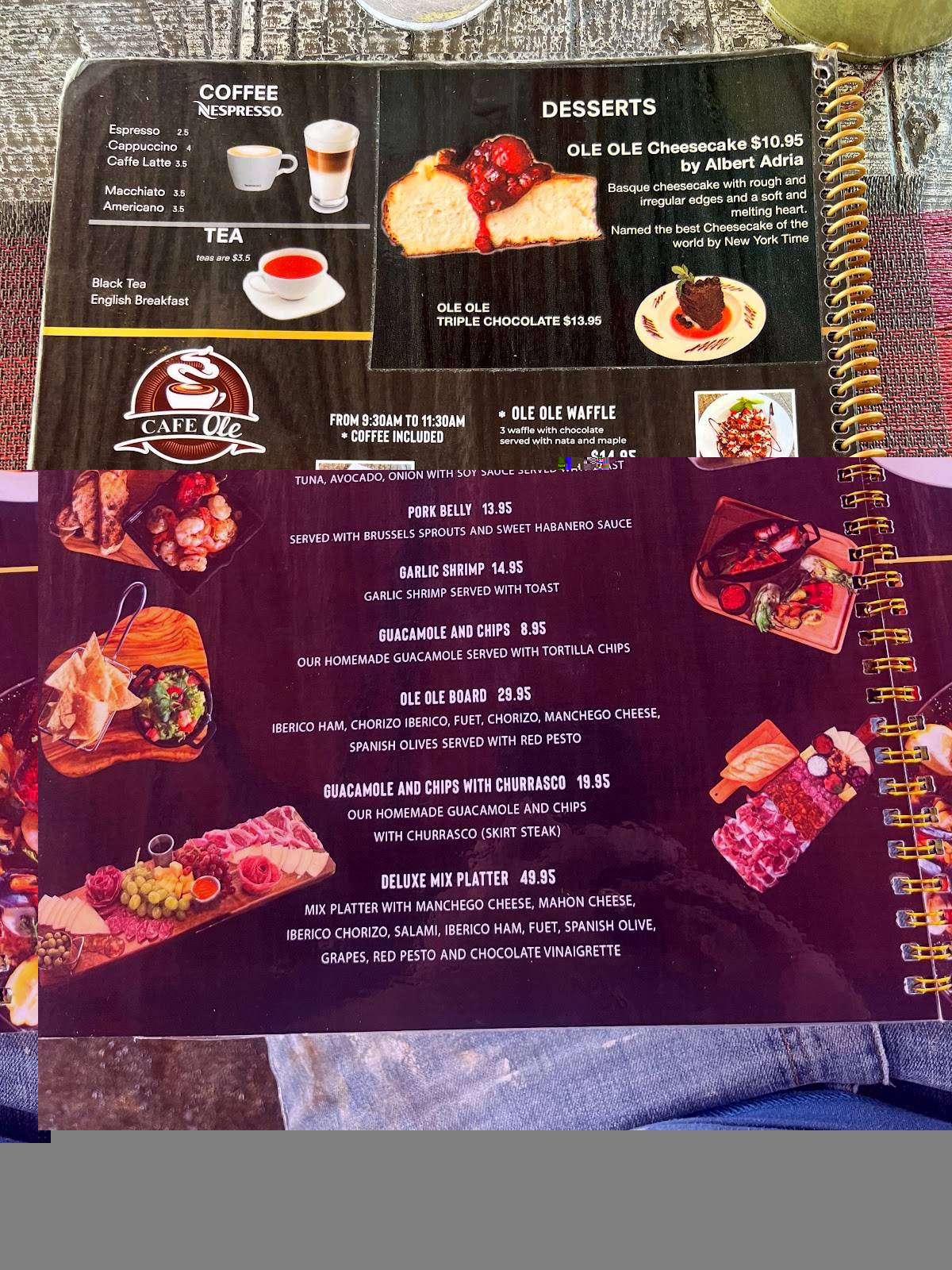 Menu at Ole Ole Steak House steakhouse, Miami Beach