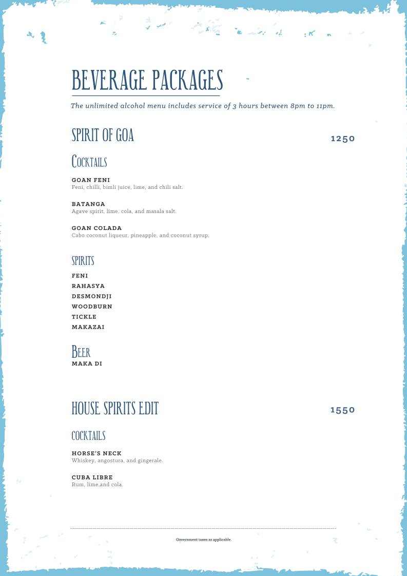 Olive Bar & Kitchen menu