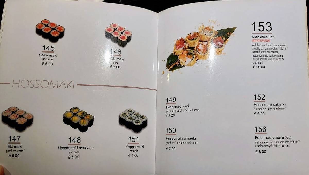 Menu de Omaya Sushi