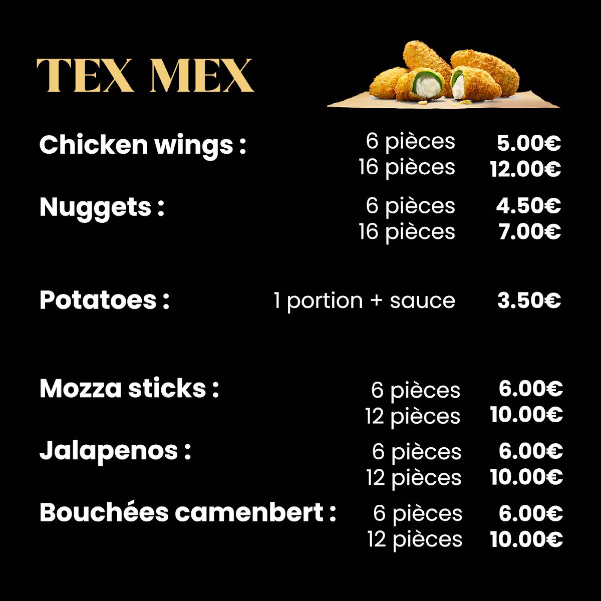 Menu de One Pizz
