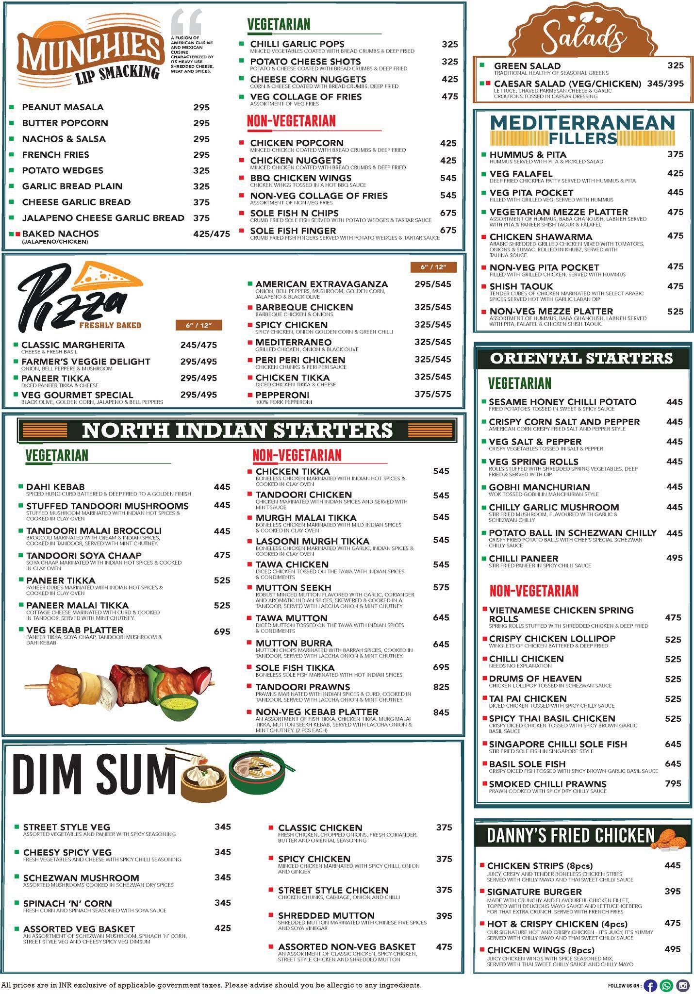 Menu at Open Tap Sector 29, Gurugram