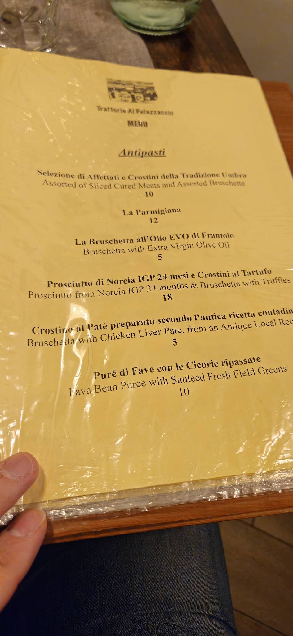 Menu di Osteria Al Palazzaccio ‘’da Piero’’ 