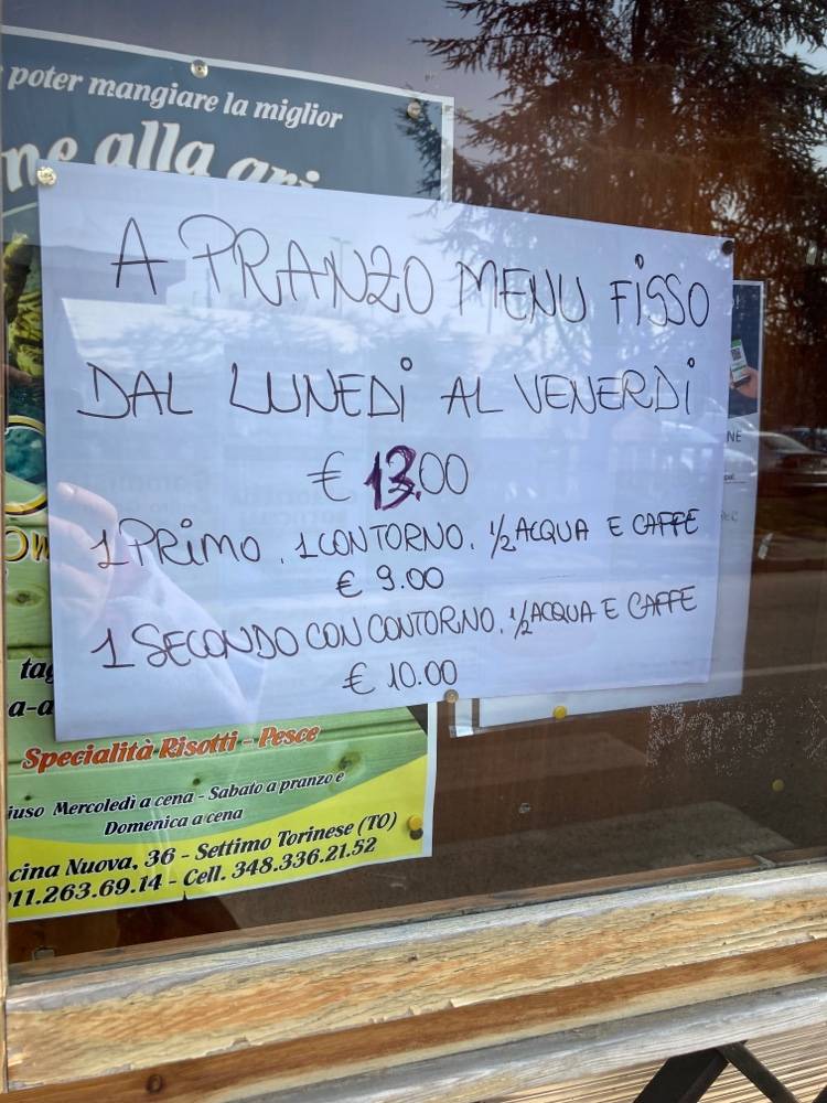 Menu di Osteria Come Una Volta 