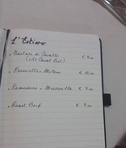 Menu di Osteria Fuori Porta 2 