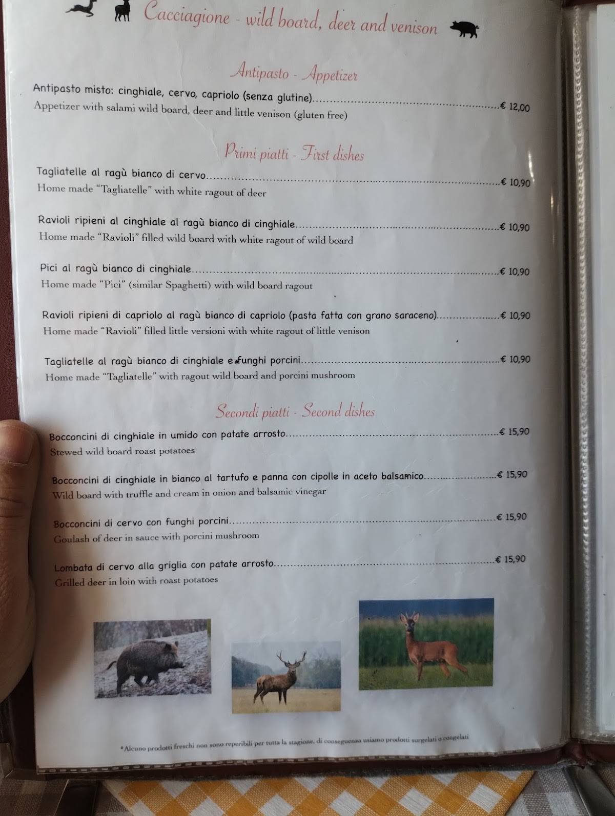 Menu di Osteria Le Scalette 