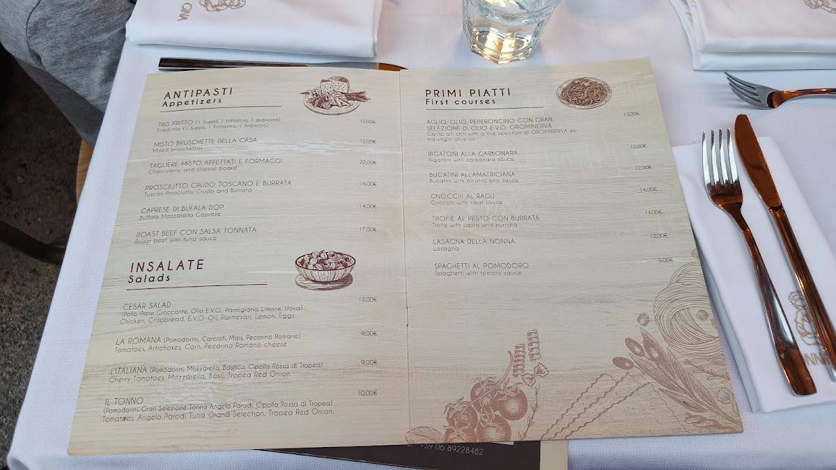Menu di Osteria Nonna Gina 