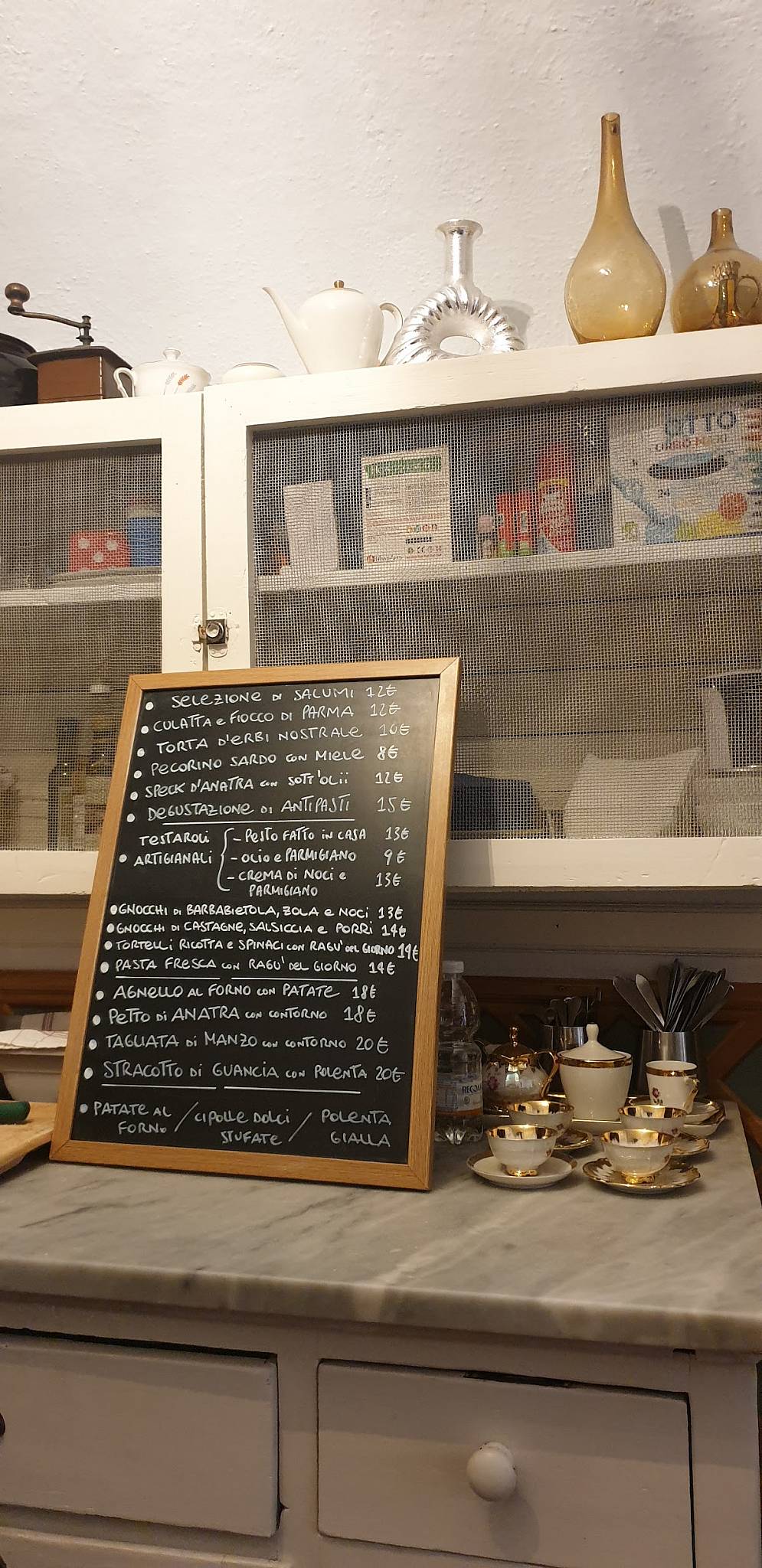 Menu di Osteria da Bussé 1930 