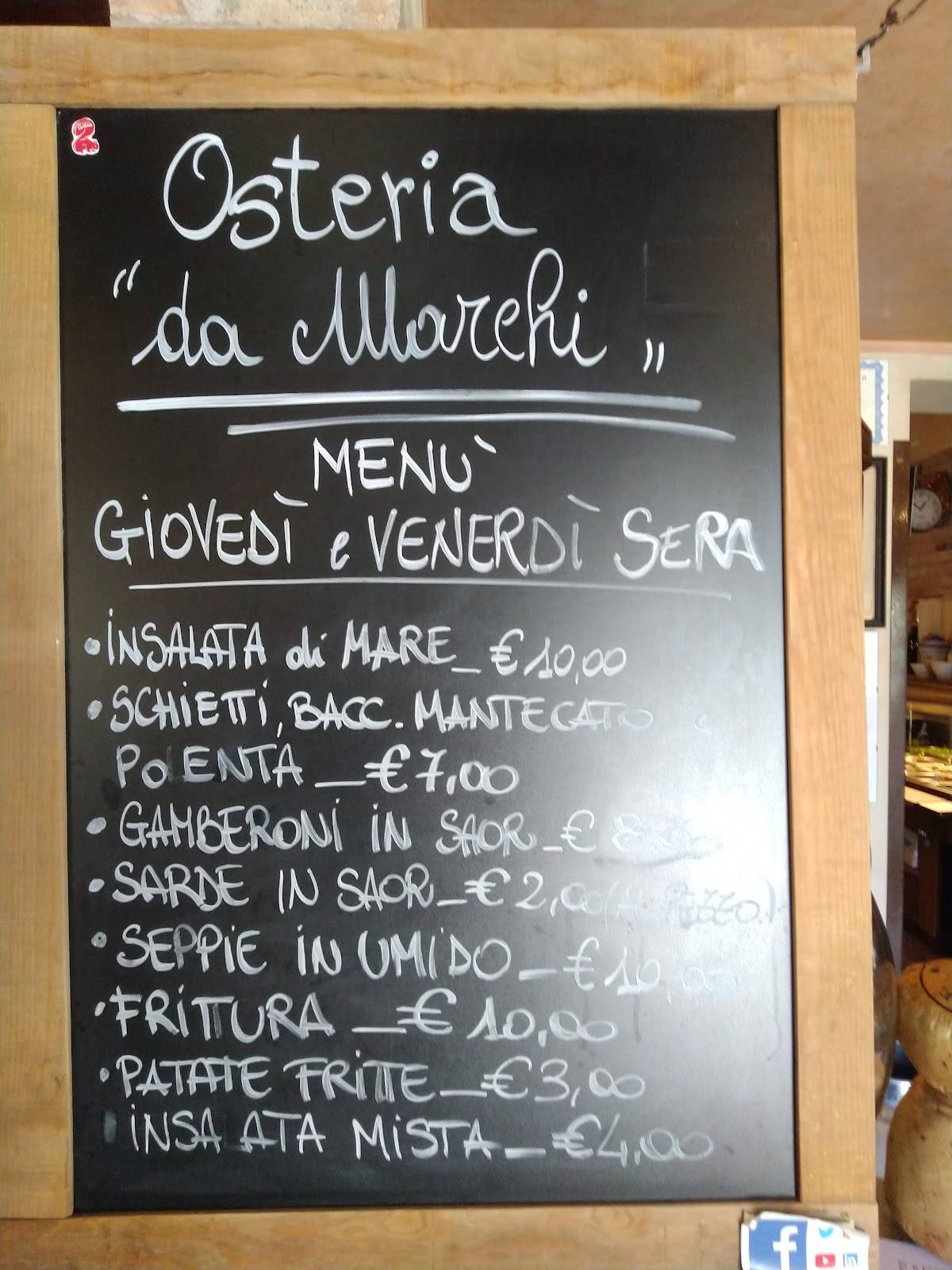 Menu di Trattoria da Marchi 