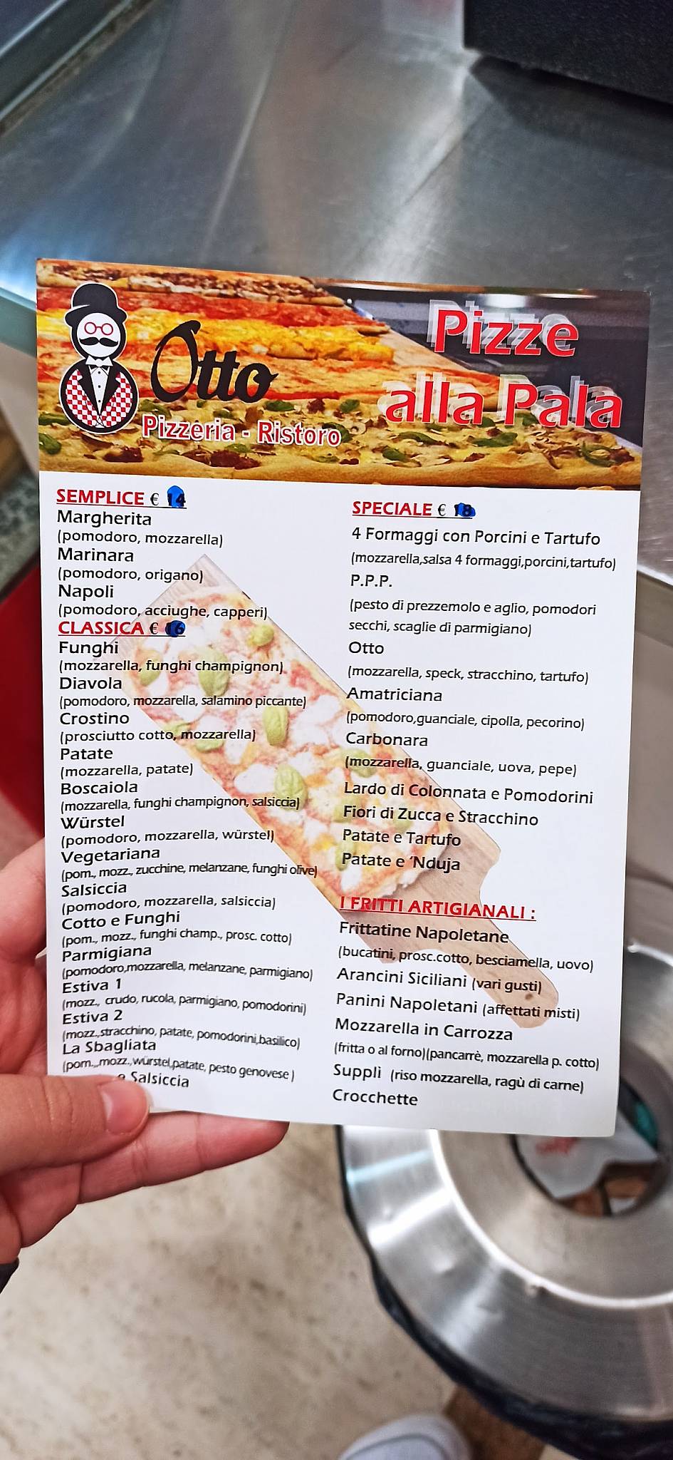 Menu di Otto - Pizza al taglio 