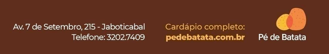Pé de Batata cardápio